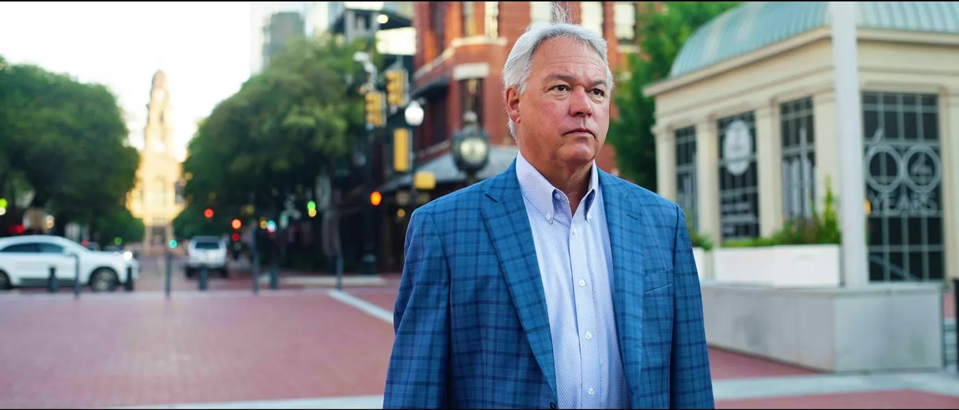 Brad Parker in Sundance Square, downtown Fort Worth